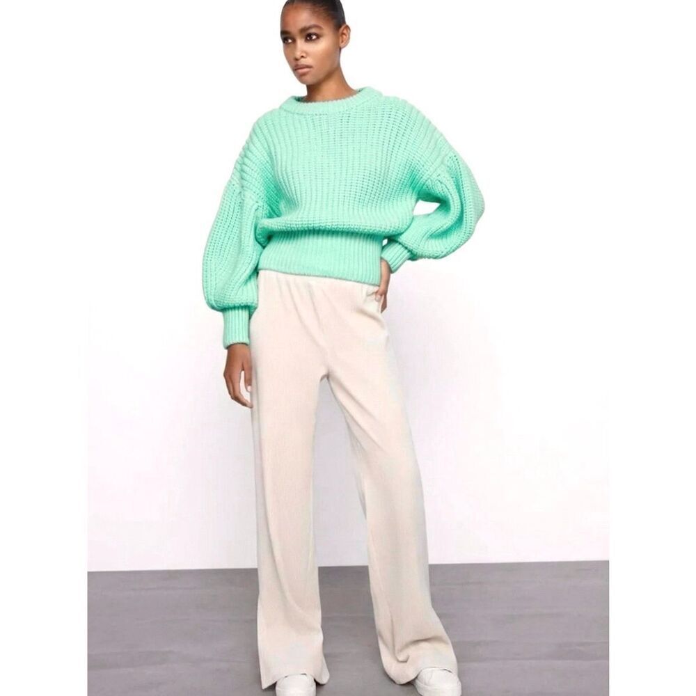 NEW ZARA Women’s XL Purl Knit Sweater